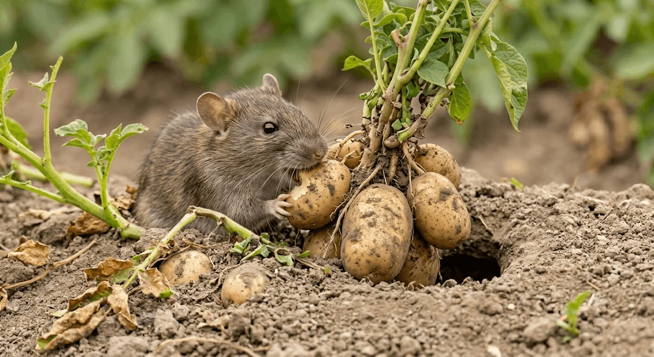 Voles-Tunneling rodents eating our plants